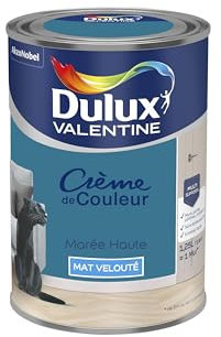 Dulux Valentine Crème de Couleur - Peinture multi-supports intérieure - Mat Marée Haute 1,25 L