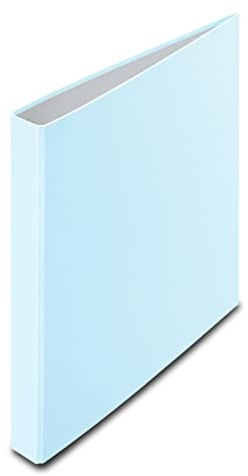 Hama Ordner A4 (39mm Rückenbreite, Ringbuch, Ringordner A4 4 Ringe, Organizer, Aktenordner, Schnellhefter mit Ring, Ringbuchordner für Portfolio, Schule, Büro, Dokumente, Fotos etc.) Pappe blau