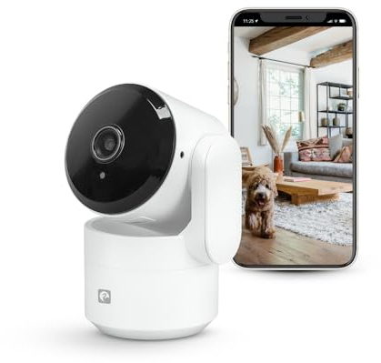 Garza Camara Vigilancia WiFi Interior 360º IA 2.4 GHz, HD 1080p, Visión Nocturna, Detección Movimiento y Sonido, Modo Privacidad, Control Remoto vía APP, Compatible Alexa y Google, Audio Bidireccional
