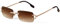 Laurinny Rechteck Randlose Sonnenbrille Damen Herren Retro Rechteckig Brille Gold Viereckig Rahmenlose Sonnenbrille Schmal(W3-Gold/Gradient Braun)