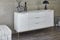Jahnke Sideboard, Engineered Wood, Weiss/Goldfarben, One Size