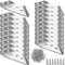 Corner Bracket, 20pcs Stainless Steel Angle Brackets for Wood Heavy Duty Metal Angle Iron Trapeziform Corner Brace Bracket for Furniture, Shelves, Cabinet, Table, Chair Storage Rack