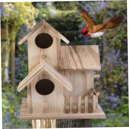 Boîtes à oiseaux, maison d'oiseaux en bois maisons d'oiseaux pour jardin nouveauté nichette d'oiseau niche naturel hôtel pour oiseaux pour le jardin extérieur balcon d'arbre, maisons d'oiseaux pour j