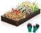 COSTWAY Fioriera in Metallo 240 x 120 x 30 CM, Orto Rialzato con Base Aperta, Aiuola da Esterno per Piante, Verdure, Frutta, Erbe Aromatiche e Fiori