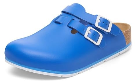 Birkenstock Damen Herren Kay Pro Hausschuhe Leder Pantoletten - Clogs - Zertifiziert nach Norm EN ISO 20347:2022 - Berufsschuhe für Medizin, Gastronomie und Service