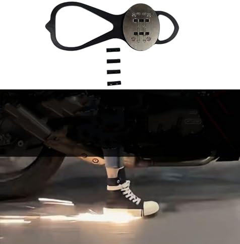 GDYS Flint Skateboard Turbina Eolica Bicicletta Freno a Pedale Scintille Terra Macinazione Moto Suole Scarpe Copriscarpe Skateboard Flint Set (1)