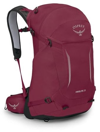 Osprey Hikelite Unisex Backpack, 28L, Chameleon/Black, S/M