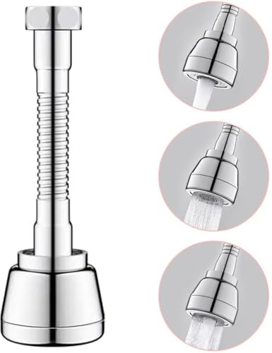 Gebildet Accesorio de Rociador para Grifo, Reemplazo de Cabezal de grifo de Cocina, Accesorios de Aireador de Grifo Giratorio de Acero inoxidable de 360grados, Extensor de Grifo