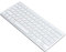 Iclever Tastatur, Ultradünne BT-Tastatur, Kabellos, Spritzwassergeschützt, Kabellose Tastatur, Kabellose Tastatur für Mac, Zweisprachige Tastatur für PC, Computer, Silber