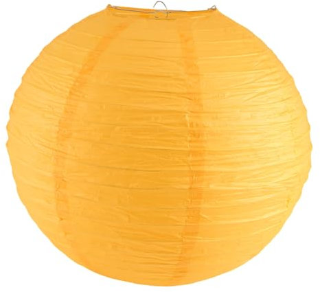 HOMEDEK 1 X Chinese Japanese Paper Lantern Lampenschirm Für Partyhochzeit, 40Cm (16) Dunkelgelb