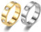 XUZOPIM 1 Paar Zirconia Promise Ring, Engagement Ring For Women, Wedding Ring For Women, Freundschaftsringe, Women'S Stainless Steel Ring, Valentine'S Day, Birthday, Mother'S Day Gifts For Women