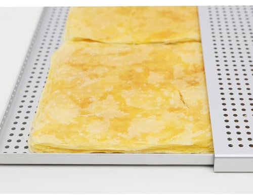 Molde para Hojaldre, Bandeja para Horno, Bandeja para Hornear Hojaldre, Plato Perforado, Bandeja Multiusos Antiadherente para Milhojas, Bandeja para Hornear para Postre(40X30X1.5CM)