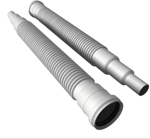 Varile 3in1 Siphon Ablaufschlauch DN50 Adapter I 500mm lang auf DN32/40/50 Multi-Anschluss I flexibles Sifon für Waschbecken aus Kunststoff | Ablaufgarnitur für Waschtisch aus Kunststoff