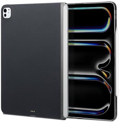 pitaka Hülle für iPad Pro 13 Zoll 2025/2024 (M5/M4) Magnetische Schutzhülle Kompatibel mit Magic Keyboard Ultradünn Tablet Hülle aus Aramidfaser [MagEZ Case 2] Schwarz/Grau