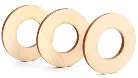 Anello da taglio in compensato da 3 mm, disco con foro, anello in legno per fai da te, diverse misure a scelta