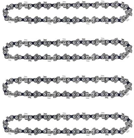 4 Pack 8 Inch Chainsaw Chains Replacement 1/4 Pitch 47 Drive Links .043 Gauge for Mini Cordless Electric Chain Saw