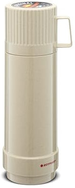 ROTPUNKT Premium Insulated Flask 65 I Thermal Jug I Drinking Bottle I Insulated Jug I Non-Toxic I Thermal Flask I Glass Insert - 24 Hours Hot (Beige Brown c576)
