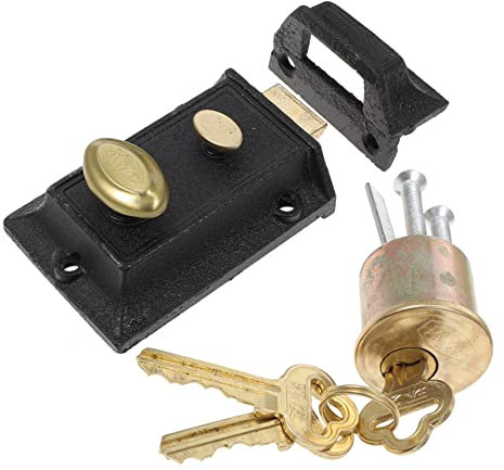 DIYEAH 1 Ensemble Serrure de porte de à double sécurité ancien serrures de porte d'entrée vintage s serrure de sécurité de serrure pour le fer