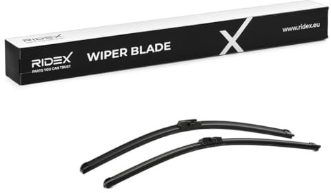 RIDEX Scheibenwischer Set Wischerblätter Satz mit Spoiler Vorne Länge 1: 600mm Länge 2: 600mm Flachbalkenwischblatt Kompatibel mit MERCEDES-BENZ C-Klasse Limousine W204 Side Pin 298W16941