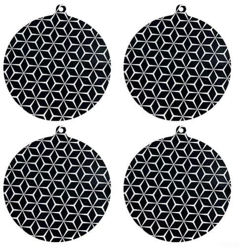 Lot de 4 joints de protection ronds en silicone pour plaque de cuisson à induction, résistants à la chaleur et utilisation (rond, 22 cm)