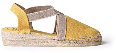 Toni Pons Damen-Espadrille aus Baumwollstoff - Verdi-V - Gelb, 38 EU