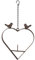 #11 Metall Meisenknödelhalter 23x25 cm in Herzform mit hübscher Verzierung • Vogelfutterstation Vogel Garten Deko Futterhaus Vogelfutter Apfelhalter