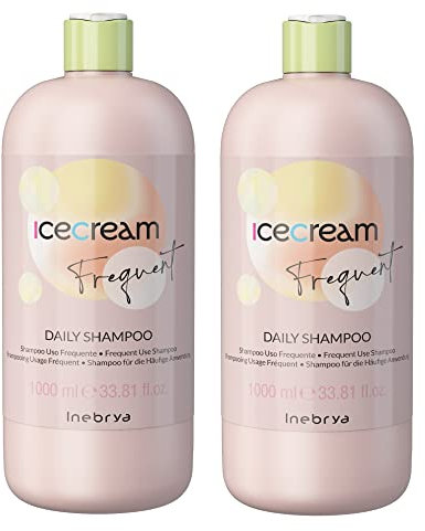 2 Stück – Inebrya Daily regenerierendes Shampoo für häufige Anwendung – Orange – 1000 ml