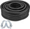 SPARES2GO 25mm Flexible Corrugated Water Butt Extension Overflow Connector Hose Pipe + 2 Clamp Clips (25mm, 10M)