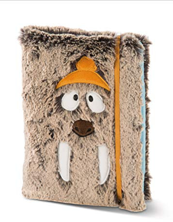 NICI 45759 Blankbuch DIN A5 mit abnehmbaren Plüscheinband, Wintermotiv