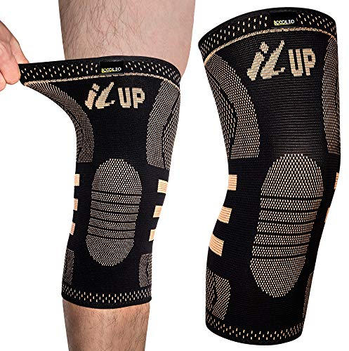 iCOOLIOSport Kniebandage Damen männer Knee Support Brace Kniebandagen Bandage Knie Meniskus Knieschoner Kompression Kniestütze Bandagen Knieschützer für knieorthese joggen fuÃŸba