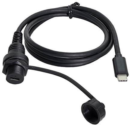 cablecc Câble d'extension étanche USB-C Type-C USB 3.1 pour voiture, 100 cm, compatible avec Laptop & Phone