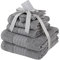 Brentfords 100% Cotton Bath Towels – Premium Quality, Super Absorbent & Quick Drying - Large Grey Bathroom Towel - Luxury Set of 10-70 x 115cm