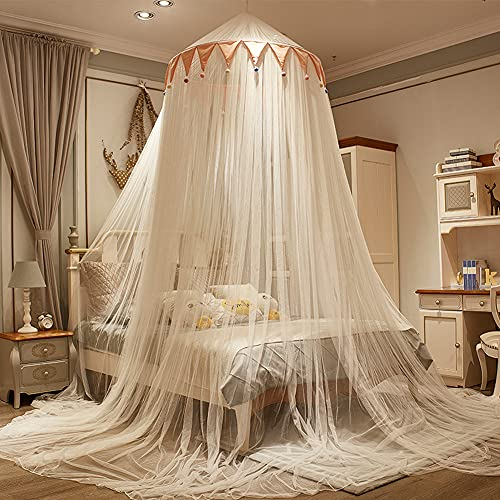 Koomiao Moskitonetz Bett Groß Mückennetz Betthimmel für Kinder Baldachin Insektenschutz Fliegengitter mit 4 Einträge Moskitonetz für Einzelbett und Kinderbett (Hell-Pink)