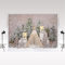 Kate Frohe Weihnachten Thema Foto Hintergrund Weihnachtsbaum Zelt Schneeflocke Fotografie Hintergrund für Fotoshooting Familienparty Kinder Hintergrund Fotostudio Requisiten 7x5ft/2.2x1.5m