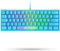 LexonElec K61 60% Prozent Blau Mini Gaming Tastatur Pc RGB Beleuchtung - UK Layout QWERTY Keyboard - Mechanische Fühlen Ergonomie - Anti-Ghosting Double Shot Tastenkappen - Für Laptop Computer