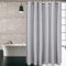 KIPIDA Duschvorhang Textil, Anti-Schimmel, Wasserdichter, Waschbar Anti-Bakteriell Stoff Polyester Badewanne Vorhang mit 8 Duschvorhängeringen