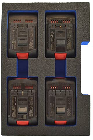 Schaumstoffeinlage für Boschakkus, passend für L-Boxx (18 V ProCore (4 Stück))