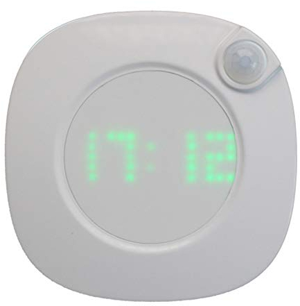 iFCOW Human Body Induction Night Light, Motion Sensor Digital Clock LED Bedside Night Lamp for Bedroom Hallway Decor Equipment