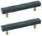 Woogim Schrankgriffe, quadratisch, für Schränke, Kommoden, Marmor, Messing, Schubladengriffe für Küche, Bad, Schlafzimmer, 13,1 cm, Grün, 2 Stück