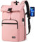 Laptop Rucksack Damen 17 Zoll,Rolltop Rucksack Stadtrucksack Damen Wanderrucksack Frauen Motorrad Rucksack Radsport Rucksack Tagesrucskack Mädchen für Universität Schule Studium Sport Freizeit