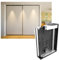 SHJ-Kit de Herrajes para Armario 2Puertas Correderas Profesional Diseño Innovador Ultra-Silencioso Máxima Calidad y Fácil Instalación.para Tablero de 10mm. (230 cm, Blanco Brillo)