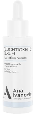 Ana Ivanović Natural Performance Feuchtigkeitsserum - veganes Feuchtigkeits Konzentrat für das Gesicht mit 98% natürlichen Inhaltsstoffen, aufpolsternd & hydrierend, sensible Haut, 30 ml