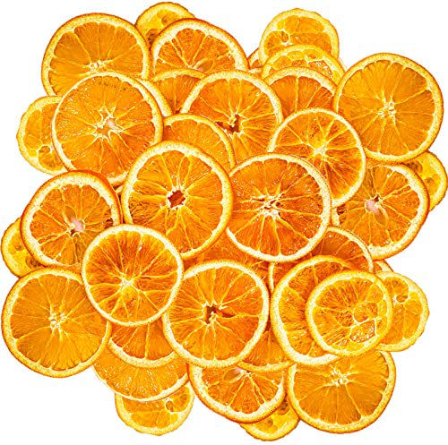 50 Pcs Dried Orange Slices, Christmas Wreath Making Supplies, Natural Orange Slices Faux Floral Supplies for Christmas Party Xmas Tree Craft Florist Decoration