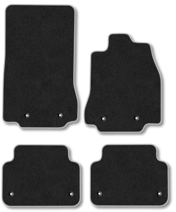 Jaguar XF (2014-2015) Carpet Car Mats | Grey Edge Trim Tailored Fit Floor Mats Full Coverage Protection Accessories Easy Clean Anti Slip Made in the UK