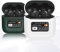 Compatible with JBL Tour Pro 2 Earbuds Case, Silicone Case Cover Easy Carrying Protective Case Cover Compatible with JBL Tour Pro 2 Wireless Bluetooth Noise Cancelling Earphones (Dark Green+White)