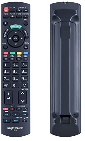 TCNOUMT N2QAYB000672 Fernbedienung Ersatz Kompatibel für Panasonic Viera TV TX-P42S30B TX-P42S30E TX-P42G30J TX-P42S31B TX-P46G30E TX-P46G30J TX-P46GW30J TX-P50GW30 TX-P50G30B TX-L42E30E