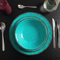 LEHAHA Rustic Melamine Dinnerware Sets, 12-piece Dishes Plastic Dinnerware Set for 4, Break-resistant Plates and Bowls Set, Outdoor Casual & Party Use Kitchen Dishes Set, Teal…