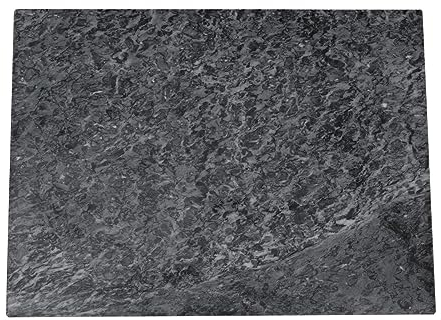 BrandNewCake® Piastra in Marmo 30x40cm - Vera Pietra Naturale - Tagliere e Temperaggio Cioccolato - Nero/Grigio