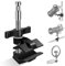 NEEWER 2 End Jaw Grip with 5/8 Stud, Steel Shaft End Pipe Grip Clamp with Adjustable Aluminum Jaws, Rubber Pads for C Stand, Anti Twist, Spin Handle Easy Lock for LED Video Light Softbox, UA015