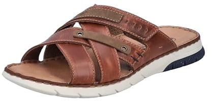 Rieker Herren Pantoletten 25292-24 braun Gr. 43